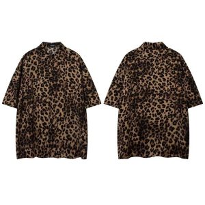 Camisas Hombre | Camisa manga corta animal print Camisas Camisas