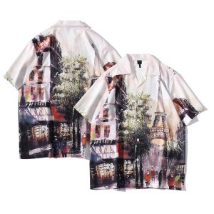 Camisas Hombre | Camisa Jonathan Smith x PARADISO manga corta print Camisas Camisas