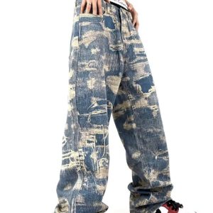 Jeans Mujer | Jeans baggy print Jeans Jeans