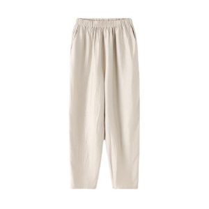 Pantalones Hombre | Pantalón wide leg rústico textura Hombre Hombre