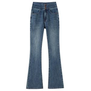 Pantalones Mujer | Jeans bootcut botones Jeans Jeans