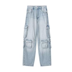 Pantalones Mujer | Jeans cargo multipocket Jeans Jeans